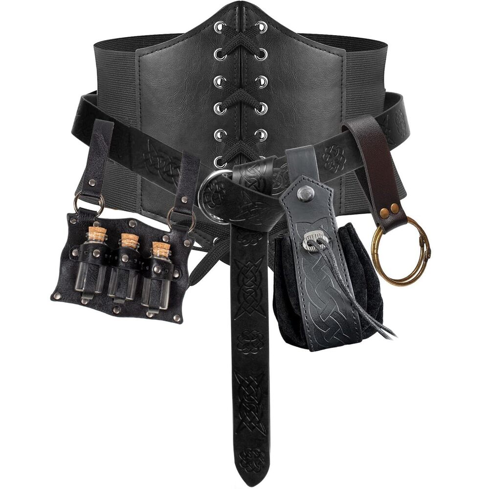 7927 5pcs Renaissance Costume Sets Corset Waistband Belt Pouch
